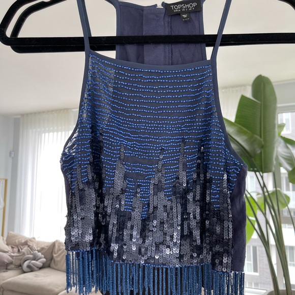 Blue beaded crop - Picture 7 of 9